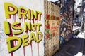 Print is not dead mural in Valparaiso - Chile