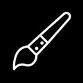 paintbrush icon, simple linear Royalty Free Stock Photo