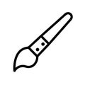 paintbrush icon, simple linear Royalty Free Stock Photo