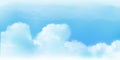 Panorama Clear blue sky and white cloud detail with copy space.Sky Landscape Background. Royalty Free Stock Photo