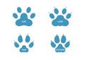 Paw and Animals footprints / cat lion fox coyote