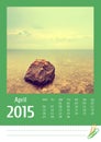 Print2015 photo calendar. April.