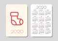 Pocket Calendar 2020 design template