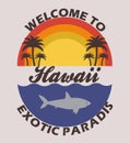 print or poster title welcome to hawaii exotic paradise