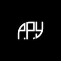 PPY letter logo design on black background.PPY creative initials letter logo concept.PPY vector letter design