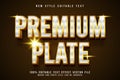 Premium Plate emboss editable text effect emboss luxury style