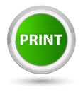 Print prime green round button Royalty Free Stock Photo
