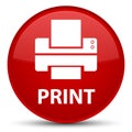 Print (printer icon) special red round button