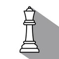 queen icon, chess piece queen Royalty Free Stock Photo