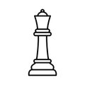 queen icon, chess piece queen Royalty Free Stock Photo
