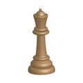 queen icon 3d, chess piece queen Royalty Free Stock Photo