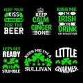 Print Ready Editable St Patrick s Day T Shirt Design Bundle Royalty Free Stock Photo