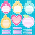 print-ready set sticker Note paper bear