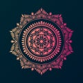 red mandala vector design illustration eps file Royalty Free Stock Photo