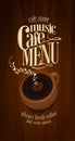 Retro music cafe menu long