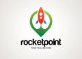 Rocket Point Logo Template Design Vector
