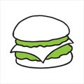 Sandwich doodle icon