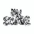 Graffiti Savage sprayed tag with crown.