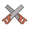 two saws, tools icon