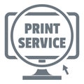 Print service logo, simple style