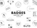 Set of logo badge design vectors