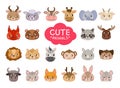 Set of cute animals Royalty Free Stock Photo