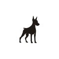 Doberman Pinscher Dog Silhouette, suitable for your logo design