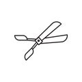 A simple scissors line icons