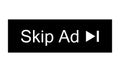 Skip ad button. Black button skip ad for website. Royalty Free Stock Photo