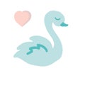 Stickers flamingos swans hearts flowers