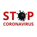 Stop COVID-19 Sign & Symbol, Simple Coronavirus Illustration