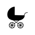 stroller baby vector isolated icon