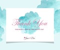 THANK YOU CARD WITH WATERCOLOR ORNAMENTS