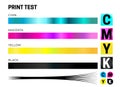 Print Test CMYK Calibration Illustration with Color Test Royalty Free Stock Photo