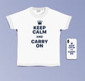 Print text on t-shirt and case for mobile phone