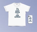 Print text on t-shirt and case for mobile phone