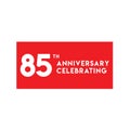 85 th Anniversary Celebrating Vector Template Design Illustration