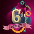 6th Anniversary, Party poster, banner and invitation