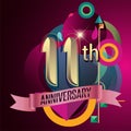 11th Anniversary, Party poster, banner and invitation