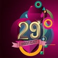 29th Anniversary, Party poster, banner and invitation