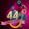 44th Anniversary, Party poster, banner and invitation