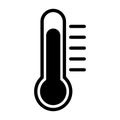 Thermometer vector icon. Thermometer icon, great design for any purposes. Royalty Free Stock Photo