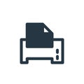 print tool icon vector from printer and fax concept. Thin line illustration of print tool editable stroke. print tool linear sign