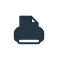 print tool icon vector from printer and fax concept. Thin line illustration of print tool editable stroke. print tool linear sign