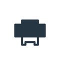 print tool icon vector from printer and fax concept. Thin line illustration of print tool editable stroke. print tool linear sign