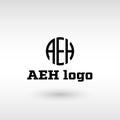 Typography AEH letter vector Logo Royalty Free Stock Photo