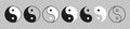 Yin yang symbol. Ying yan icon. Taoism sign. Yinyang symbol. Balance and harmony. Logo of meditation, karma, buddhism and japan.