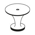 Vector image of a Cake stand in Doodle style. A podium for making sweet pies.