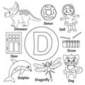 Vector cute kids alphabet. Royalty Free Stock Photo
