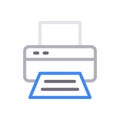 print vector flat color icon Royalty Free Stock Photo